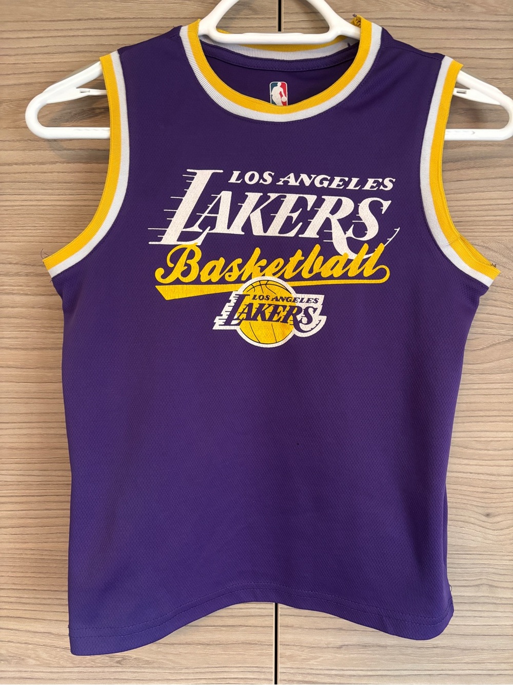 NBA Purple and Gold Sleeveless Basketball Jersey Top Youth 8